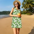 thumbnail image 3 of Honeii St. Patrick's Day Print Women's Sleeveless Dress, Loose Fit Casual Dress for Women, Summer Fashion Dress, 3 of 7