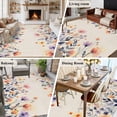 thumbnail image 5 of 5'x7' Area Rugs for Living Room Bedroom, Spring Floral Washable Rug Carpet Runner Indoor Outdoor, Elegant Flowers Farmhouse Botanical Rustic Non Slip Floor Mats Area Rug for Kitchen, Nursery, 5 of 8