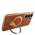 thumbnail image 1 of Case For Samsung Galaxy S26 Ultra/S26 Plus/S26, Genuine Leather Cover With Holder Wireless Charging Shell, 1 of 6