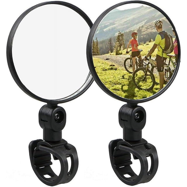 1 par Mini Miroir Rflecteur Convex Universal Noir Cyclisme Vlo Guidon Rtroviseur Miroir Rflecteur Rotación 360 grados Antichoc Facile Installer,