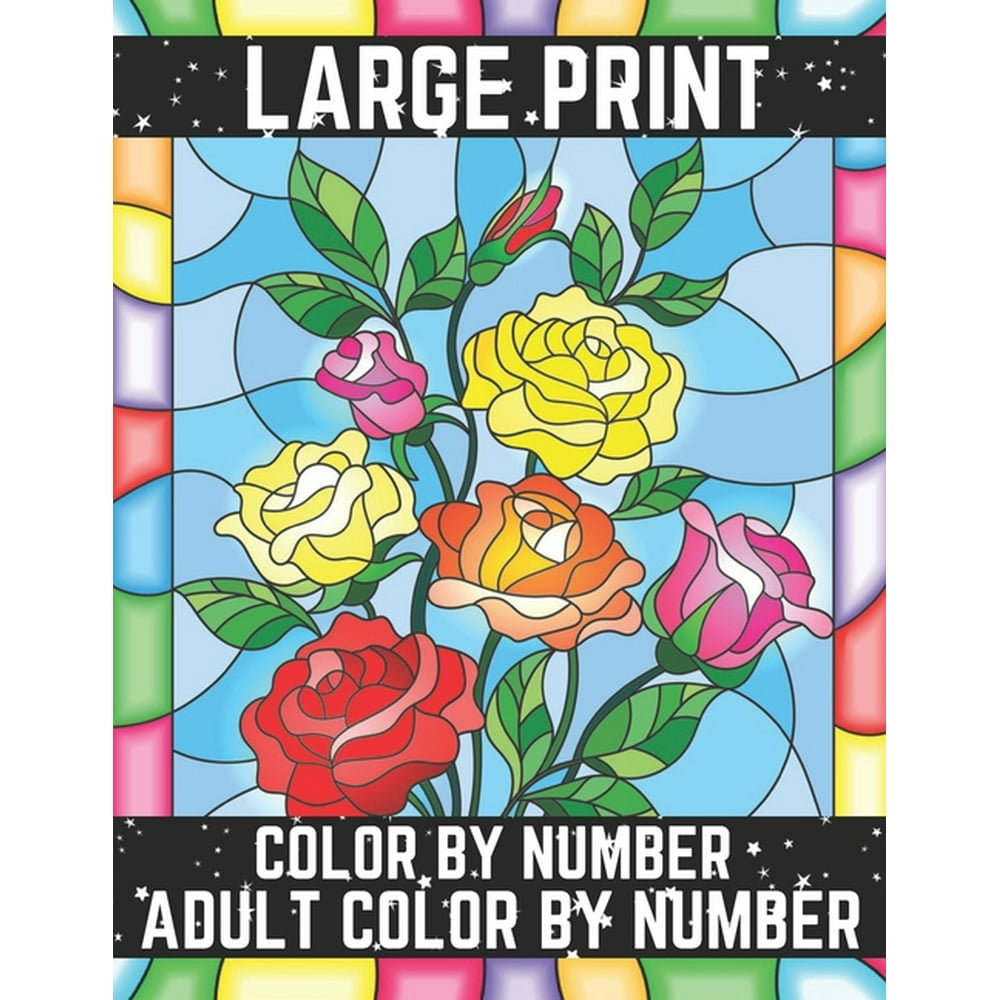 Large Print Color By Number Adult Color By Number Easy Large Print