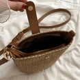 thumbnail image 4 of GASTROPOD Straw Beach Bags for Women Rattan Purse Summer Straw Cross-Body Bag Raffia Handbag Purses Shoulder Bag Small Bucket Bag, 4 of 7