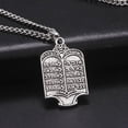 thumbnail image 2 of TEAMER Jewish Torah Scroll Ten Commandments Hebrew Pendant Necklace Bible Witchy Charms, 2 of 4