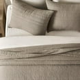 thumbnail image 3 of EVERGRACE 100% Cotton Modern Lines Quilt Set King Size, Pre-Washed Soft Striped Coverlet Bedspread, 3 Piece Lightweight Bedding Set for All Season, with 2 Pillow Shams, Stone Taupe, 3 of 8