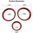 thumbnail image 6 of iFJF 3pcs Air Conditioner Climate Control Knob Outer Ring Covers Trim Red for Subaru Forester Impreza, 6 of 6