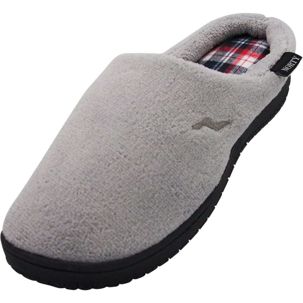 mens memory foam mule slippers
