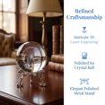 thumbnail image 4 of Unique Bargains Crystal Ball Figurine 3D Glass Paperweight with Base Clear Style A, 4 of 7