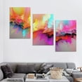 thumbnail image 4 of COMIO  Abstract Colorful Pink Cloud Canvas Painting Modern Wall Art Posters and Prints Decorative Horizontal Pictures 12''x16''X3 Panels, 4 of 4
