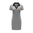 thumbnail image 2 of Vestido de verano para mujer, transpirable, moderno, manga corta, mini vestido para vacaciones en la playa L, 2 of 7