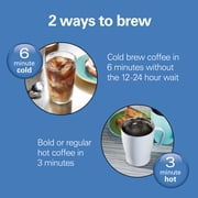 Hamilton Beach Convenient Craft Rapid Cold Brew & Hot Coffee Maker, Single Serve Ground Coffee Brewer, 16 oz Capacity, Black