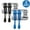 Black-Blue, variant on LOCK LACES (Elastic No Tie Shoe Laces) (Pack of 2) (2 Pack-Black)