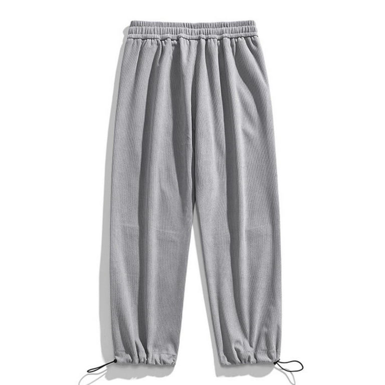 YUHAOTIN Men's Sweatpants Joggers Wide Leg Sweatpants Casual Pants Tall  Slim Fit Sports Pants Corduroy Sanitary Pants New Summer Comfortable Casual  Pants Solid Color Loose Fitting Pants 