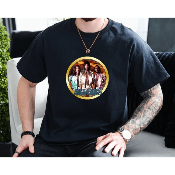 Bee Gees Classic 1970s Disco Music Band Concert Tour Unisex T-Shirt, up to size 3XL.