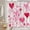 Pink, variant on Valentine''s Day Shower Curtain Red Heart Black White Stripes Romantic Sweet Love for Lover Couple Creative Bathroom Decor Fabric Curtain with Hooks, 5983AL-90x180