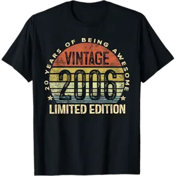 Vintage 2006 Edition 20-Year-Old 20th Birthday T-Shirt