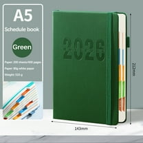 Planner Notebook, 2026 Calendar Planner, Weekly Monthly Yearly Organizer with Dotted Note Pages, Hardcover, Compact, Office Planning tool