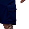 thumbnail image 5 of Eryao Big and Tall Mens Workout Sets 2 Piece Crewneck Short Sleeve Sweatshirts Matching Cargo Shorts with Pockets Summer Beach Lounge Outfits,Navy,XXXL, 5 of 6