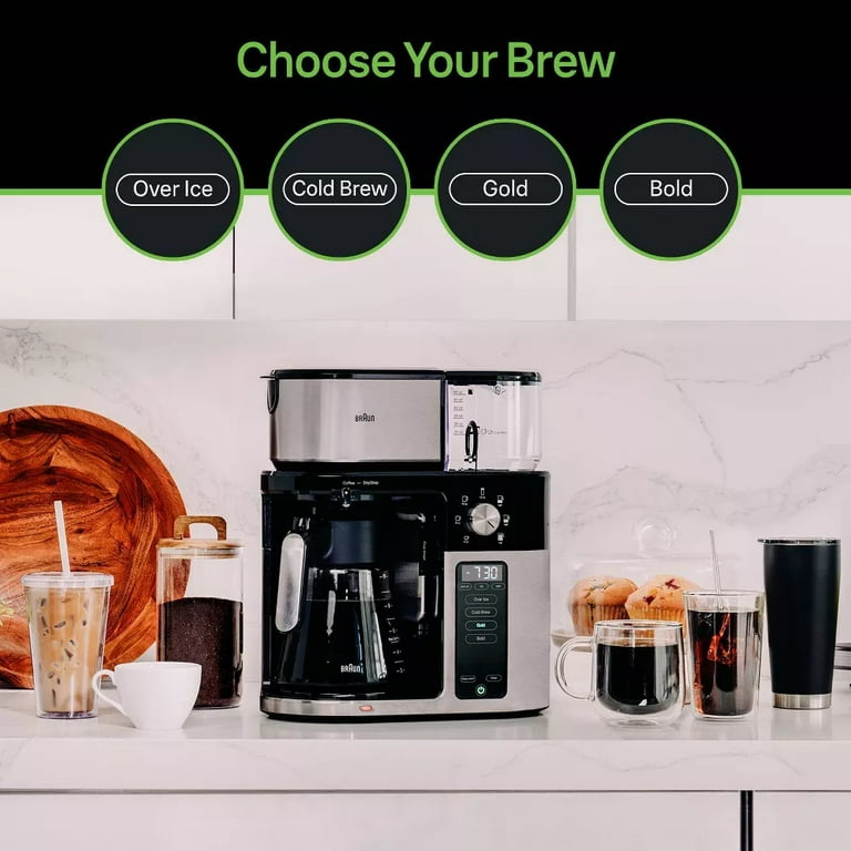Braun 50 oz MultiServe Coffee Maker Plus 10-Cup Pod Free Drip 7