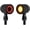 2 Rear Black, variant on 2Pcs Universal Retro LED Motorcycle Turn Signal Lights, Vintage Amber Blinker Indicator Lamp Compatible with Harley  Bobber Chopper Touring, Waterproof Moto Signal Light for Custom Modification