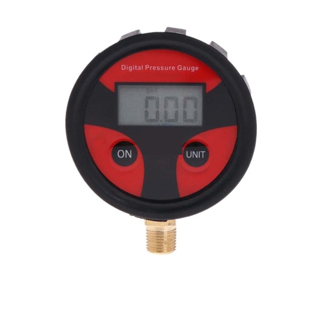 1/4 1/8 200 PSI Digital Tire Pressure Gau, LCD Backlight LED Digital Tire Pressure Gau Pressure Gau For Car Pressure Tester ,Digitally Adjustable