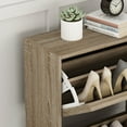 thumbnail image 6 of WIAWG Modern 3 Tier Shoe Cabinet Shoe Rack Free Standing Shoe Storage Cabinet Organizer Beige, 6 of 7