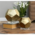 thumbnail image 2 of Uttermost 2 Piece Pentagon Cube Set in Coffee Bronze, 2 of 2