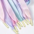 thumbnail image 2 of 2 Pairs Flat Satin Ribbon Shoelaces: 1.9CM Wide Candy Gradient Color Silk Shoe Laces - 47 inch / 120CM, 2 of 5