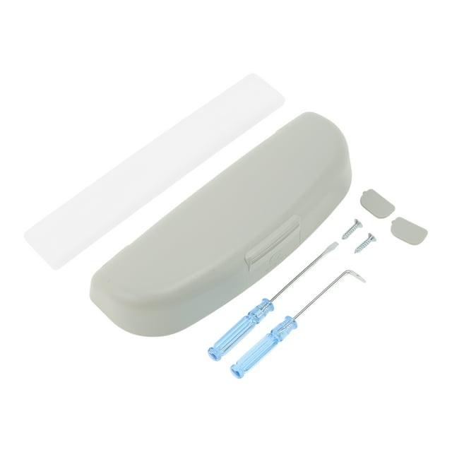 Estuche para gafas de sol de automóvil Unique Bargains para Peugeot 308 2014-2026, soporte para gafas de sol, caja de almacenamiento ABS gris, 1 juego