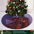 thumbnail image 6 of FMSHPON Town Street Xmas Christmas Tree Skirt Stand Mat for Holiday Party Decoration Indoor Outdoor 48 inches, 6 of 6