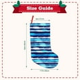 thumbnail image 3 of Goofa Ice Blue Stripes for Christmas Stockings, 18inch Xmas Hanging Stocking Decorations for Christmas Party Family Decor, 3 of 7