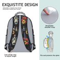 thumbnail image 5 of Pioneer Flower Floral Print Pattern Backpack for School, Cute School Bag with Adjustable Shoulder Straps and Padded Back, 15.3"x11"x6.7", 5 of 5