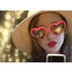 thumbnail image 4 of 2x Luces Conviértase Image Heart Diffrect en Apariencia de para Mujeres Girls Regalos BLESIY gafas de sol mujer corazón, 4 of 8