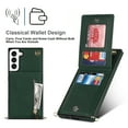thumbnail image 3 of Dteck Flip Leather Wallet Case for Samsung Galaxy S24 Plus, Crossbody Wallet Case with Credit Card Holder Zipper Pocket Lanyard Shoulder Strap, Kickstand Phone Cover for Samsung S24 Plus,Green, 3 of 9