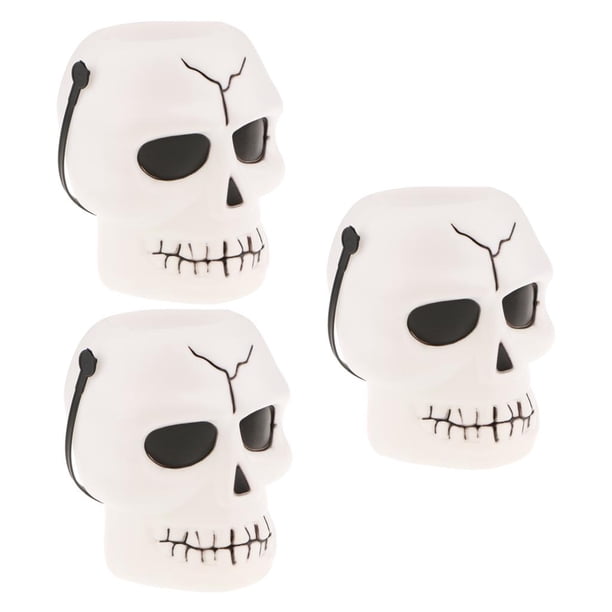 Halloween Candy Bucket Soporte para niños Canasta Vintage Candy Bowl Skull-3Pcs