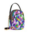 thumbnail image 7 of FORMRS Crossbody Bag for Women Quilted Travel Shoulder Cell Phone Purse with Chain Strap Handbag, Green Wavy Plaid, 7 of 7
