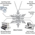thumbnail image 4 of Collar de plata de ley CHAO copo de nieve con diamantes simulados, 4 of 4