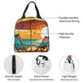thumbnail image 4 of Pofeuu Vintage Beach Sunset Print Lunch Bag Lunch Box Insulated Lunch Bag Adult Lunch Box for Men and Women, 4 of 8