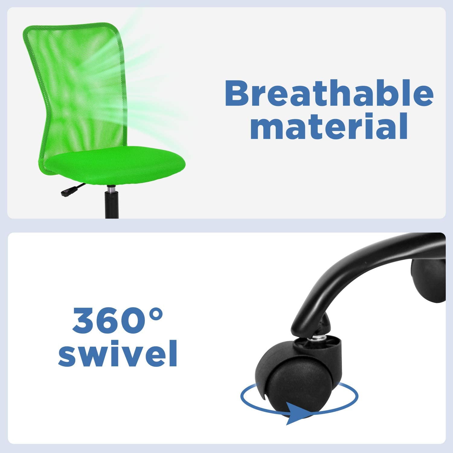 FDW Ergonomic Home Office Chair, Lumbar Support, Rolling Swivel for Women(Green)