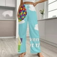 thumbnail image 2 of Up Balloons House Sky Pajamas Leisure Trousers Soft Warm Sleepwear Bottoms Loose Retro Nightwear, 2 of 6