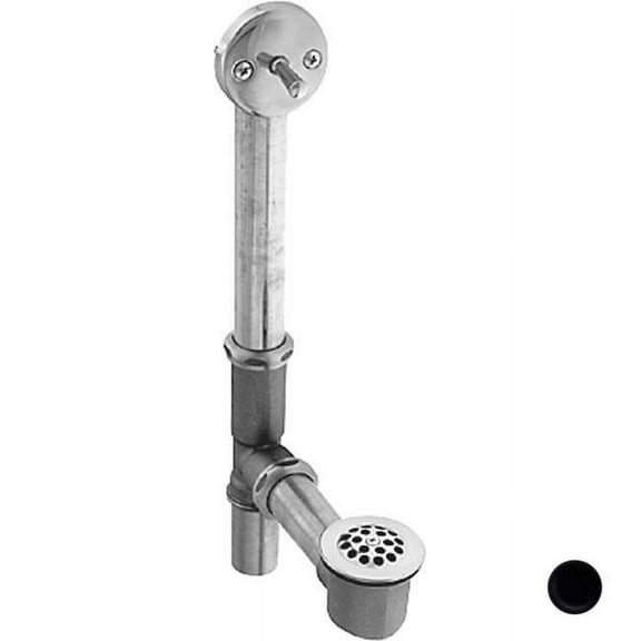 Westbrass D323-20G-62 20 Gauge Trip Lever Bath Waste and Overflow with Beehive Strainer - Powder Coat Flat Black