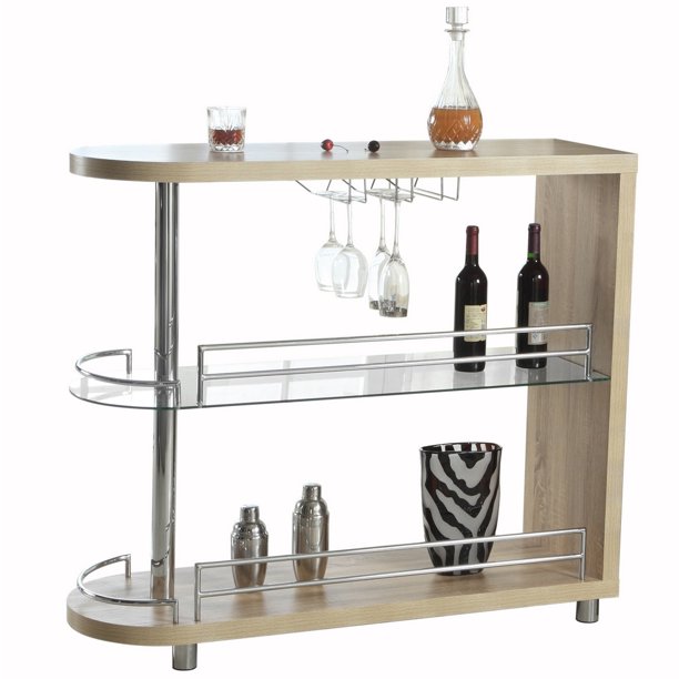 Homegear Deluxe Kitchen Bar Table Oak