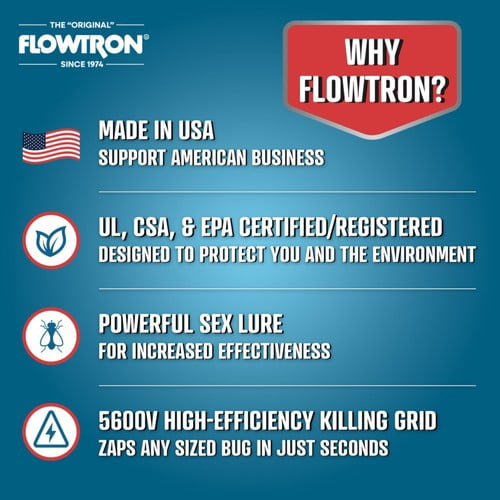 Flowtron Diplomat Indoor Bug Zapper, 2000 Sq Ft Electric Fly & Insect Killer W/120W UV Light & More