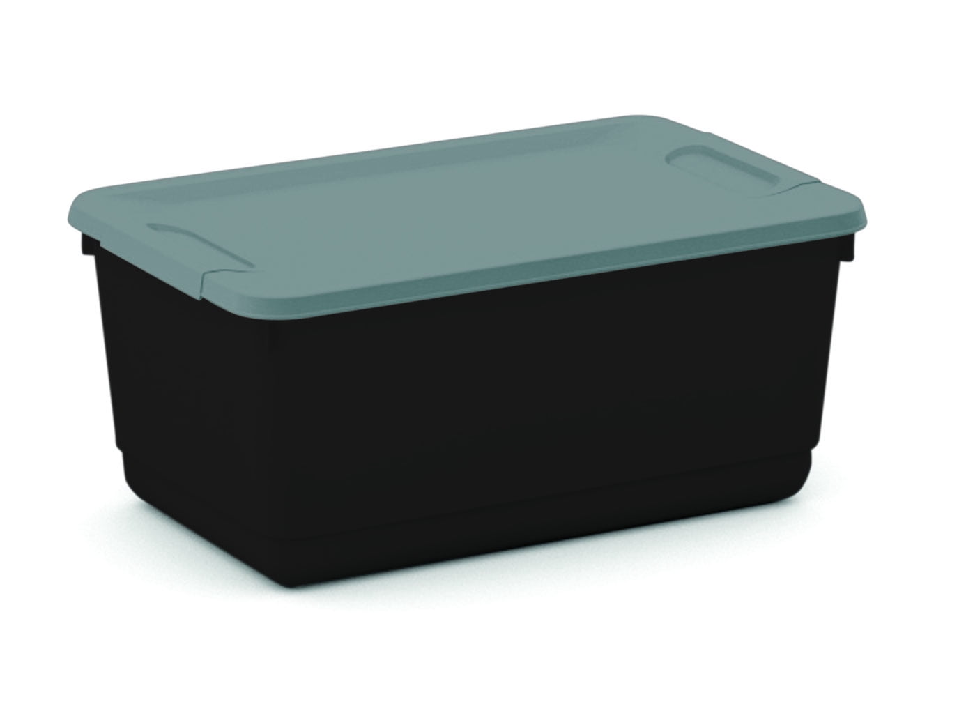 Mainstays 5.3 Quart Storage Box, Black & Silver