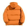 thumbnail image 6 of Men's Oversized Casual Down Jacket with Long Sleeves and Hood for Layering, Winter Comfort, and Holiday Outings,Orange,M, 6 of 9