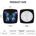 thumbnail image 2 of Set of 4 Removable Chair Seat Covers for Dining Room, Blue Butterfly Stretchable Wedding Party Chair Slipcovers Cushion Protector Purple Star Furniture Decor, 16.9x16.9 Inches, 2 of 6