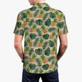 thumbnail image 3 of Balery Pineapples Palm Leaves Printed Men’s Short Sleeve Polo Shirt, Midweight Men's Shirt,Golf Polo shirts -Medium, 3 of 8