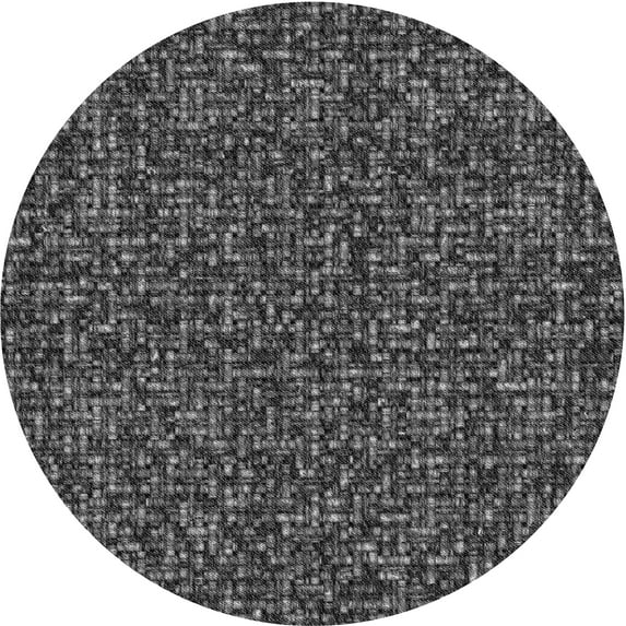 Ahgly Company Machine Washable Indoor Round Transitional Platinum Gray Area Rugs, 7' Round