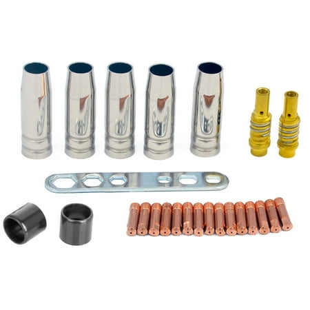 

25Pcs Nozzle Tips Kit Welding Torch Accessory For Mb15 15Ak Mig Welding Torch