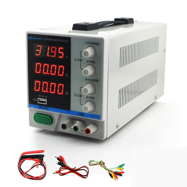 Affichage 4 Chiffres 30V 10A Alimentation CC de Laboratoire Réglable Charge USB Réparation Commutation Alimentation Régulée PS-3010DF