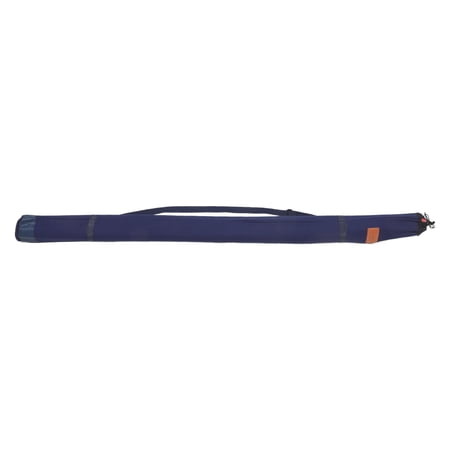 CRILSTYLEO Canvas Fishing Rod Storage Bag Durable Dark Blue Carrier for Outdoor Travel and Camping